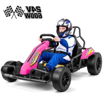 Funcid 24V 10Ah Big Battery Go Kart for Kids Age 6-12