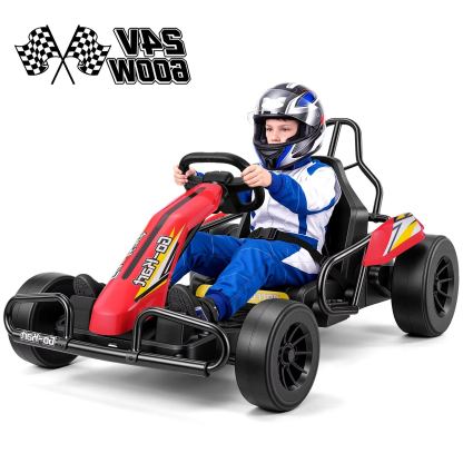 Funcid 24V 10Ah Big Battery Go Kart for Kids Age 6-12