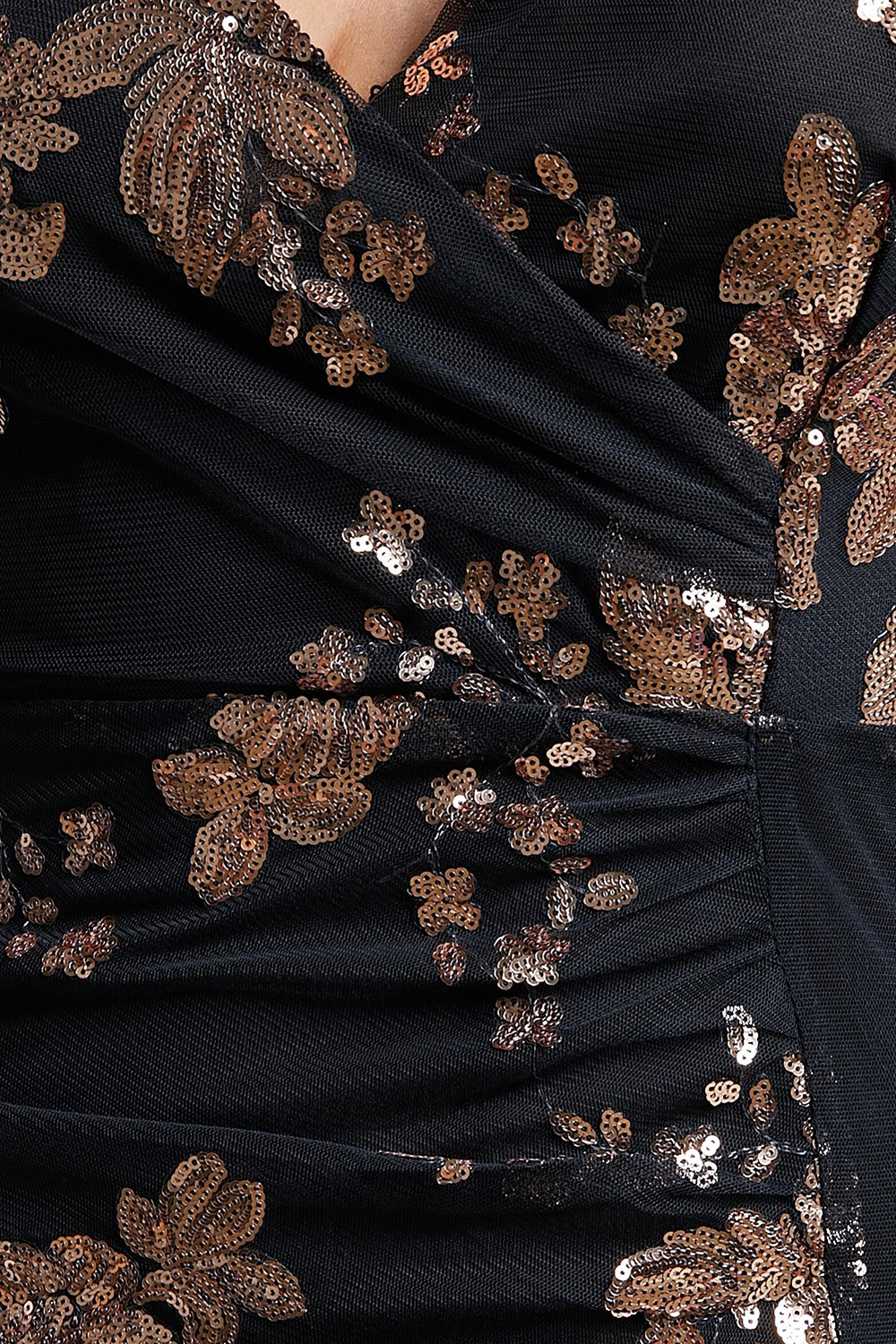 Party Black Backless Split Sequin Floor Length Maxi Dress