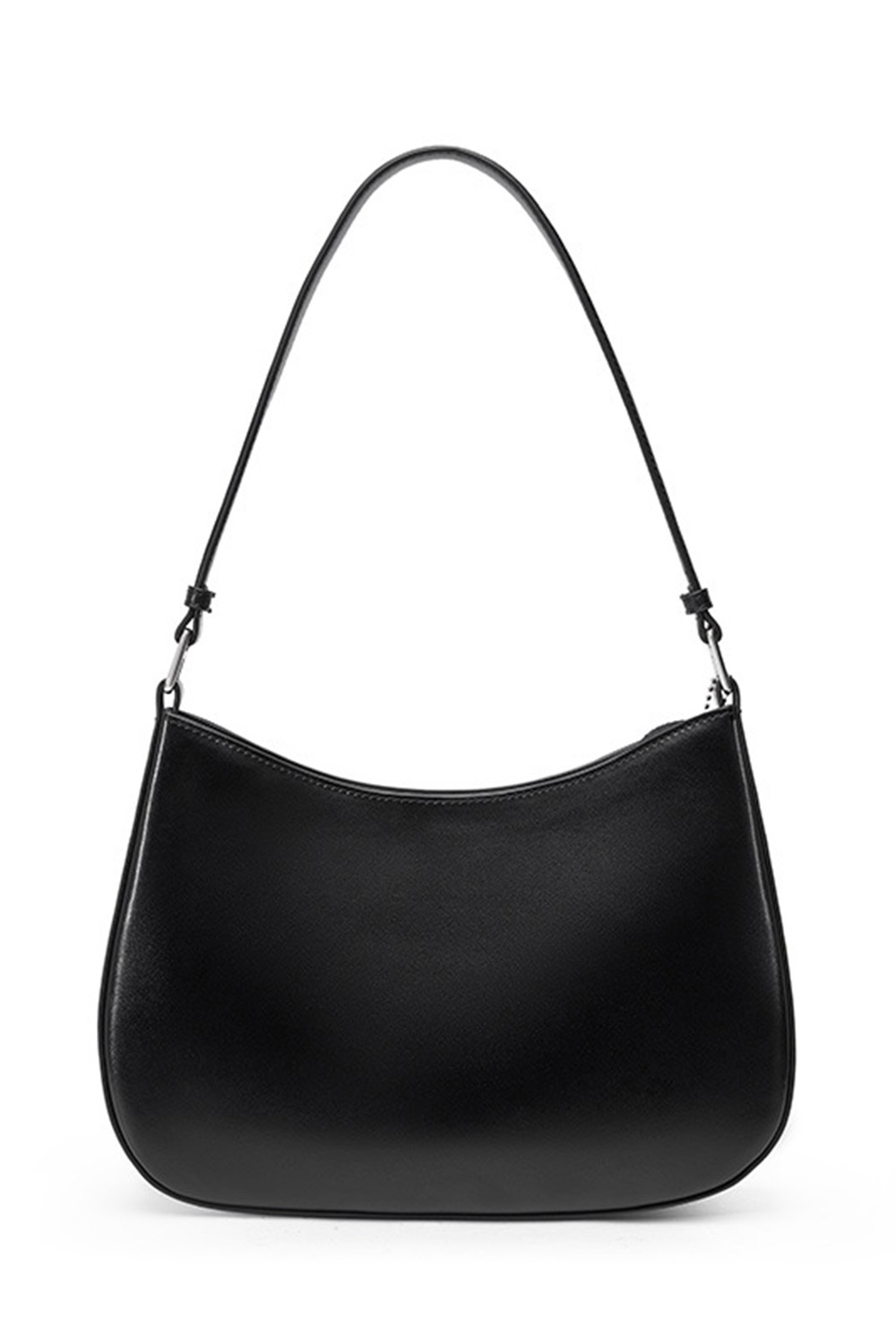 Casual Black Magnetic Buckle Leather Shoulder Bag