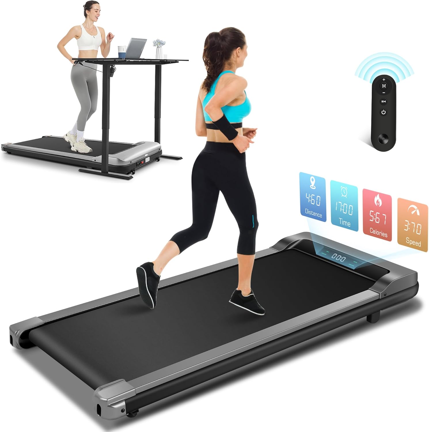 ANCHEER Walking Pad, Max 300 Lbs Capacity