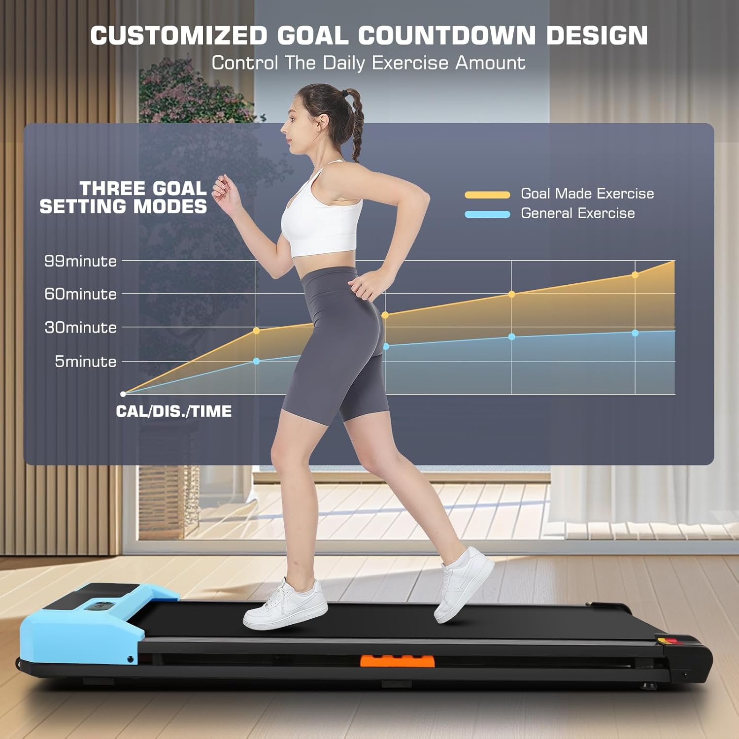Walking Pad Treadmill Under Desk Treadmill for Home/Office