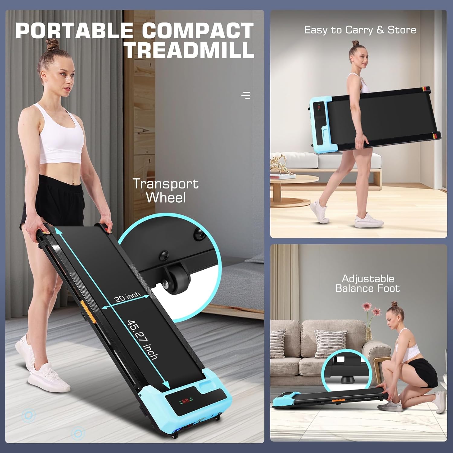 Walking Pad Treadmill Under Desk Treadmill for Home/Office