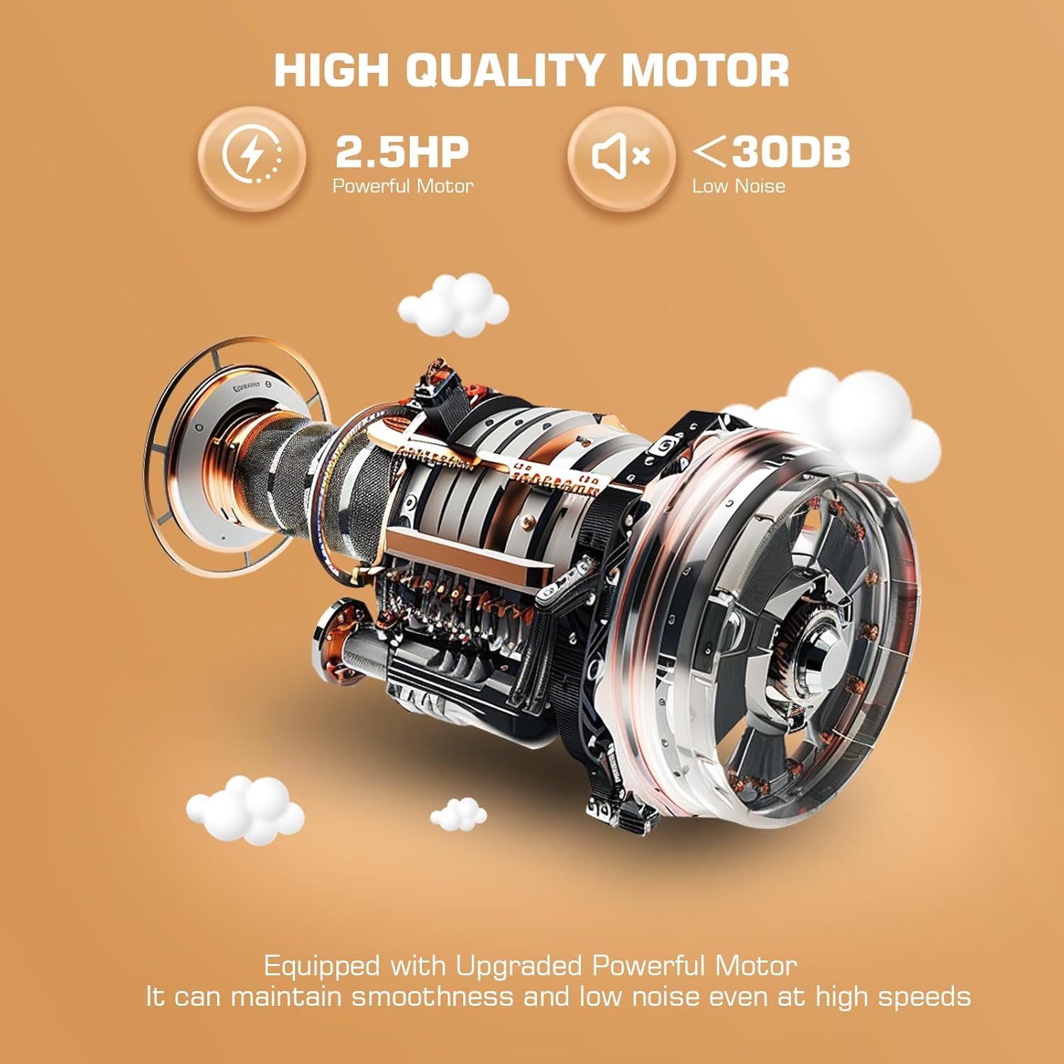 FUNMILY Walking Pad Treadmill with Incline, 2.5HP Wooden Under Desk Treadmill with Smart APP