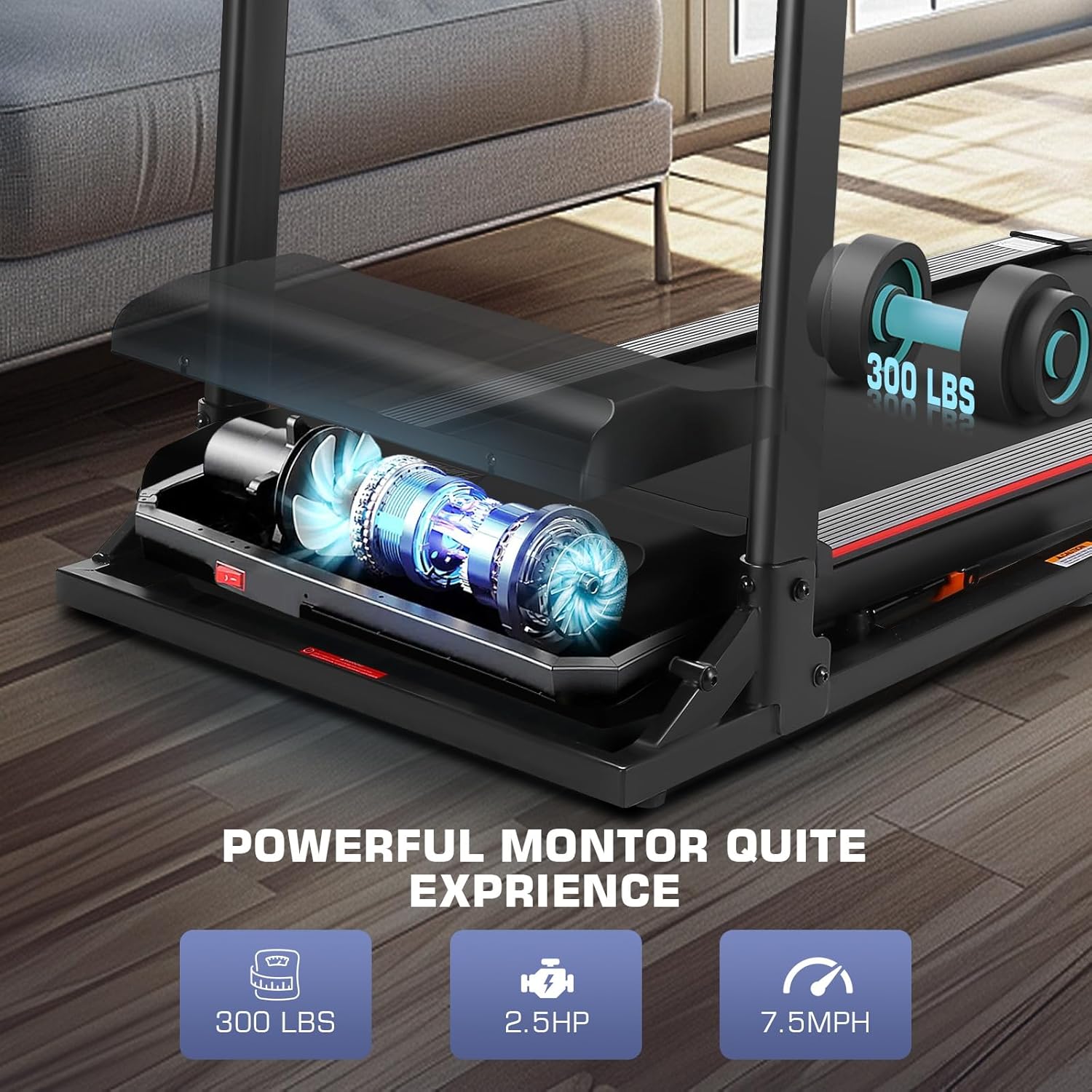 FUNMILY Treadmill with Desk Workstation & Adjustable Height