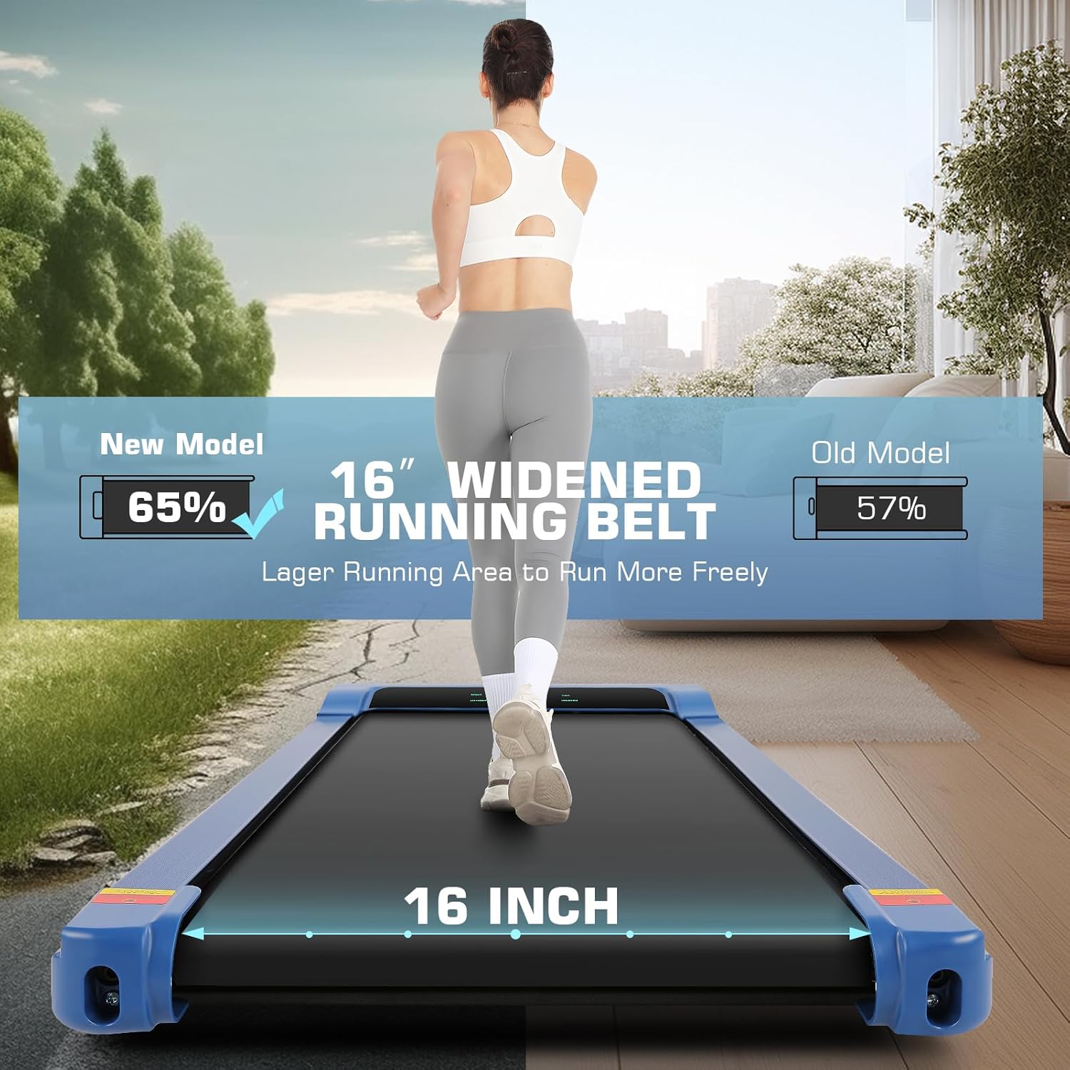 ANCHEER Walking Pad, Max 300 Lbs Capacity