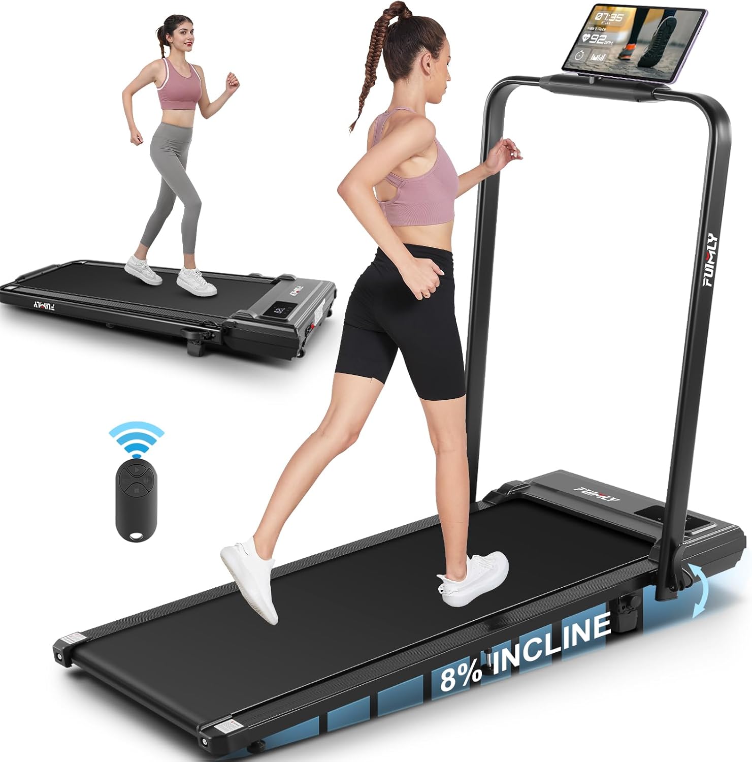 FUNMILY Incline Under Desk Treadmill,4 in 1 Walking Pad Treadmill for Home-Funmily