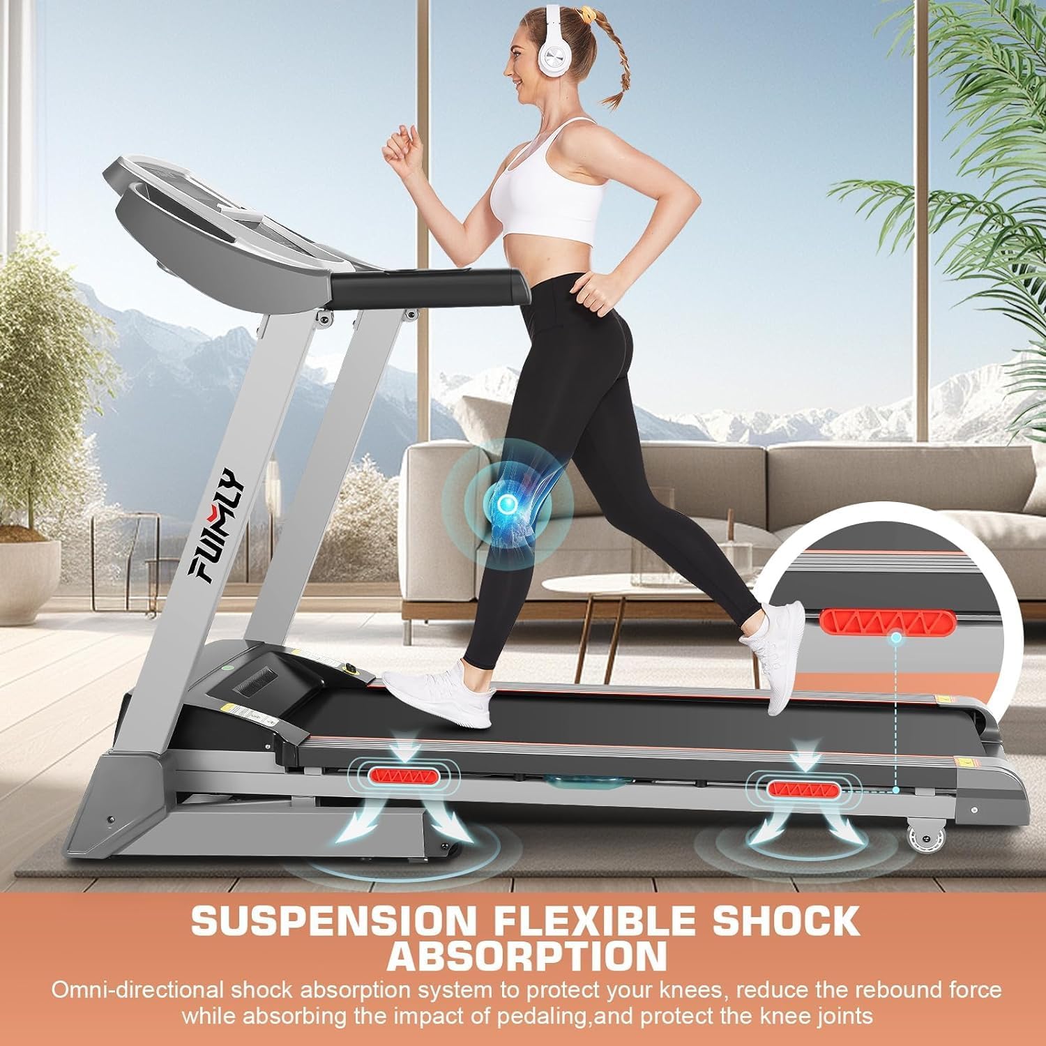 FUNMILY Treadmill with Auto Incline