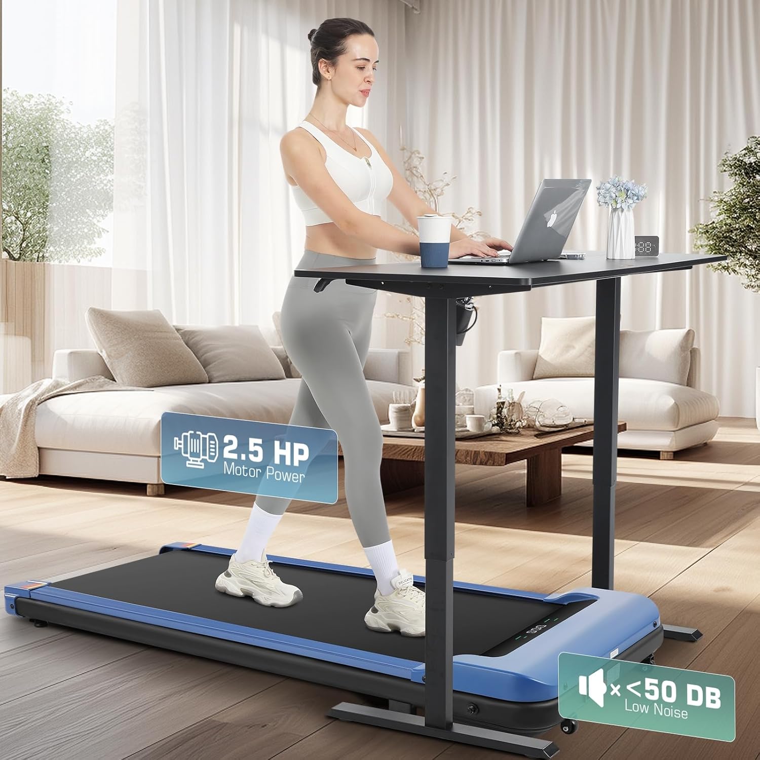 ANCHEER Walking Pad, Max 300 Lbs Capacity