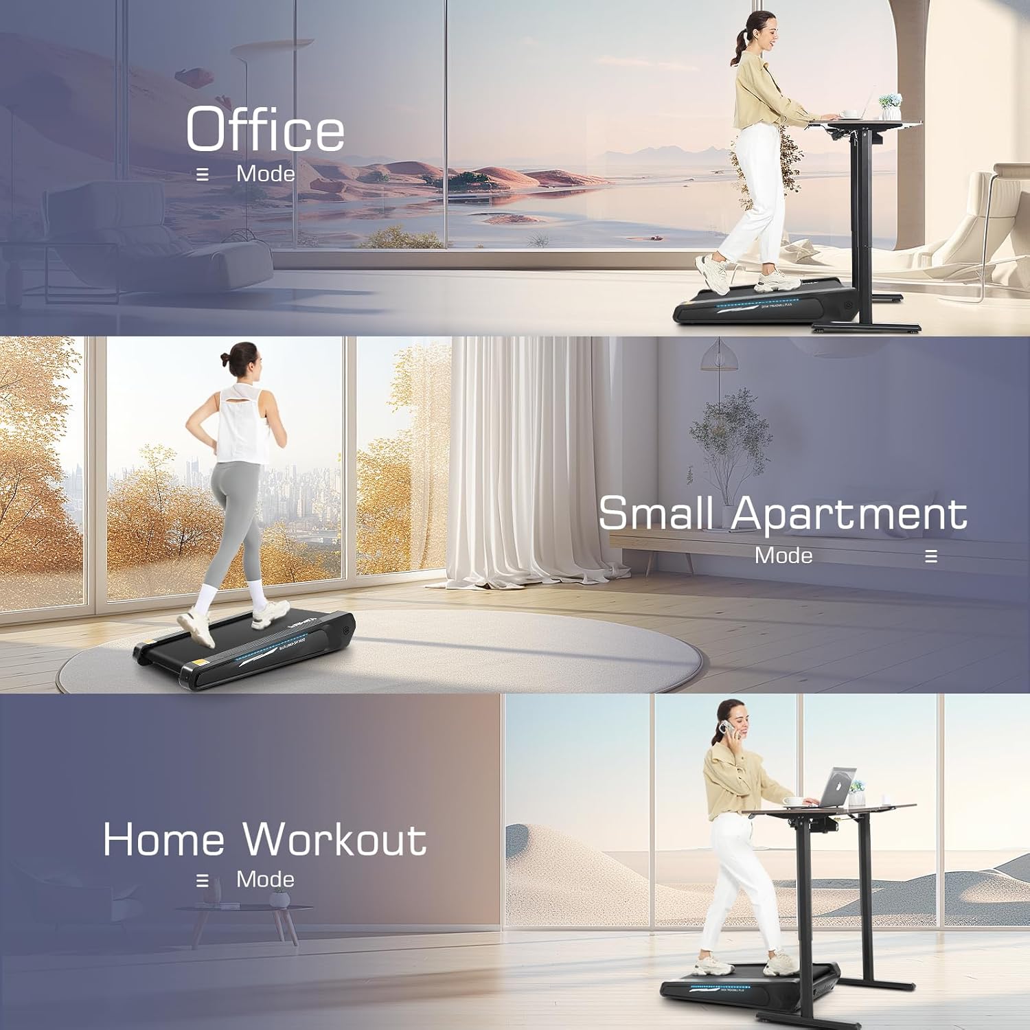 FUNMILY Walking Pad Treadmill with 5% Incline