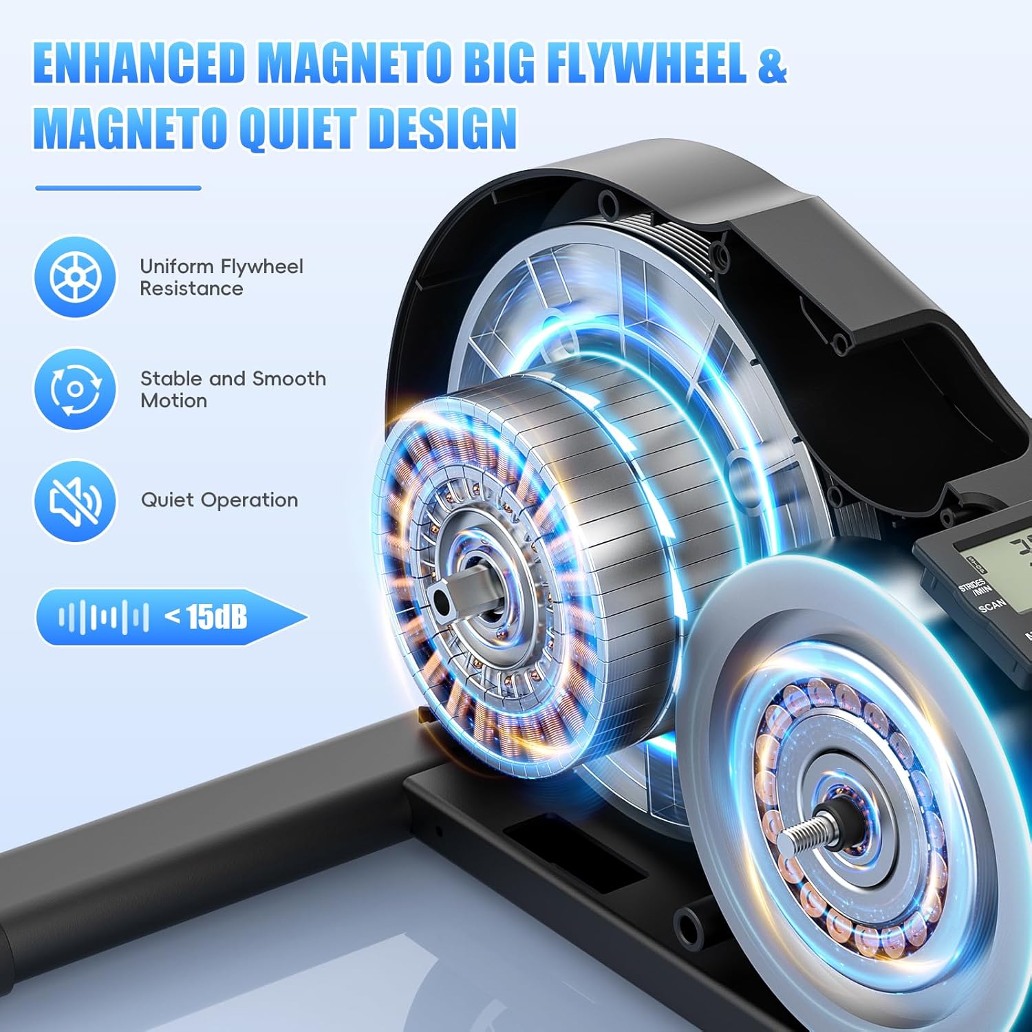 FUNMILY Under Desk Elliptical, Under Desk Bike Pedal Exerciser