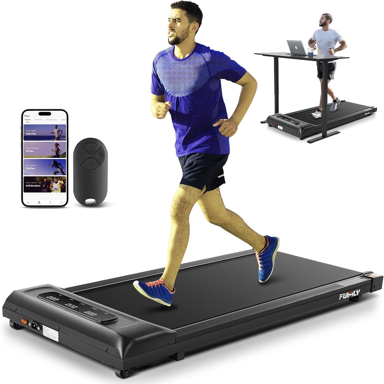 Walking Pad Treadmill, Funmily 2.5hp Under Desk Treadmill for Home/Office
