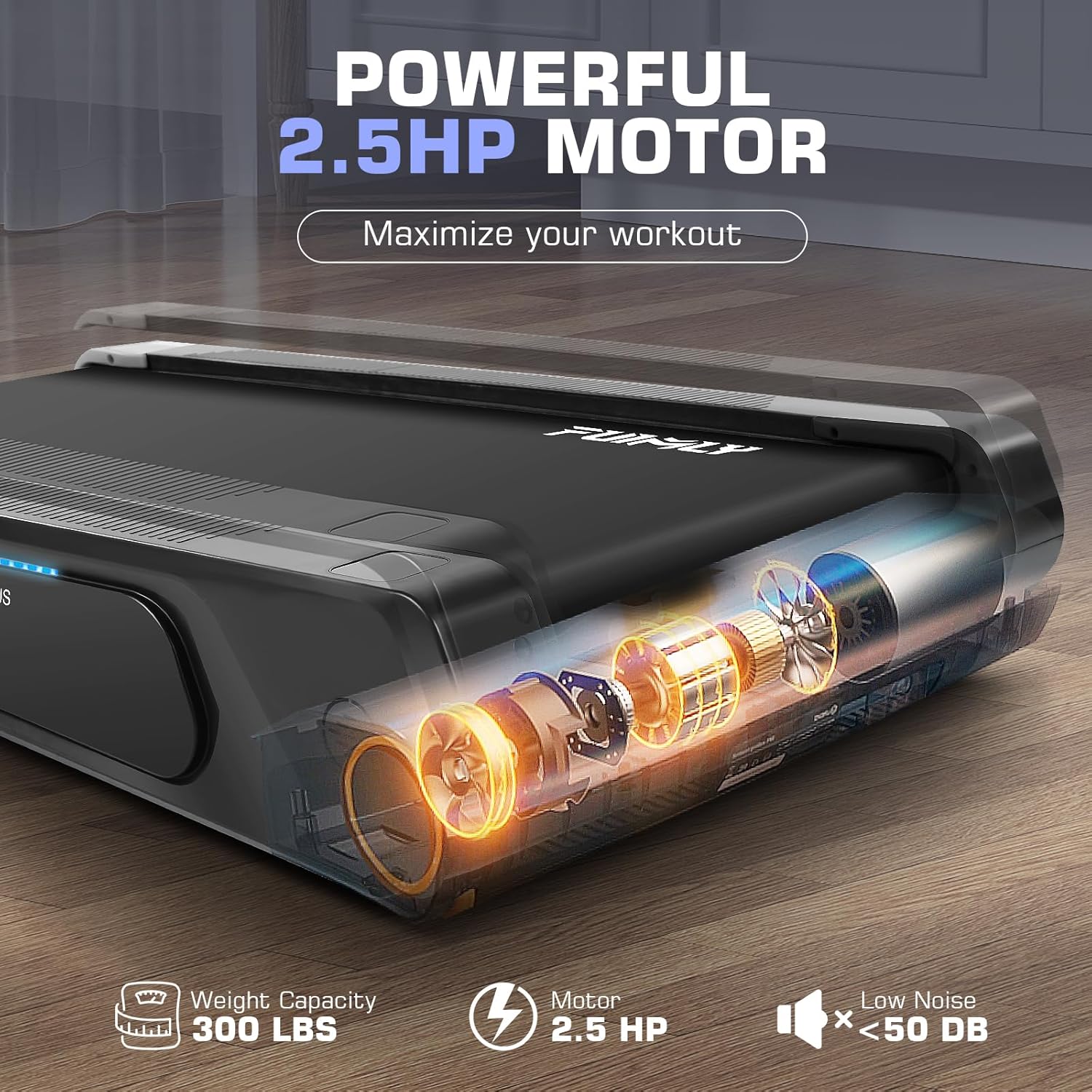 FUNMILY Walking Pad Treadmill with 5% Incline