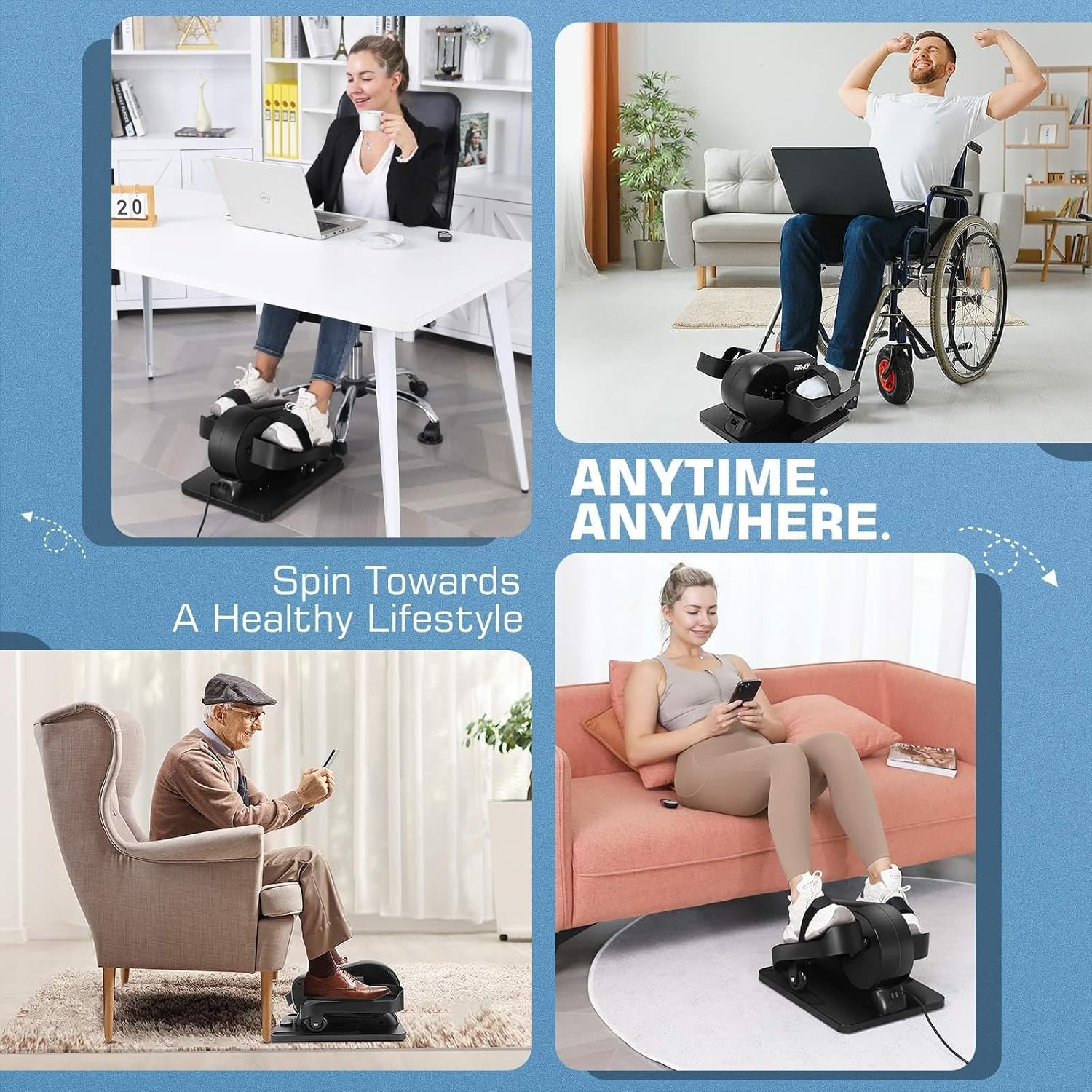 FUNMILY Under Desk Elliptical Machine