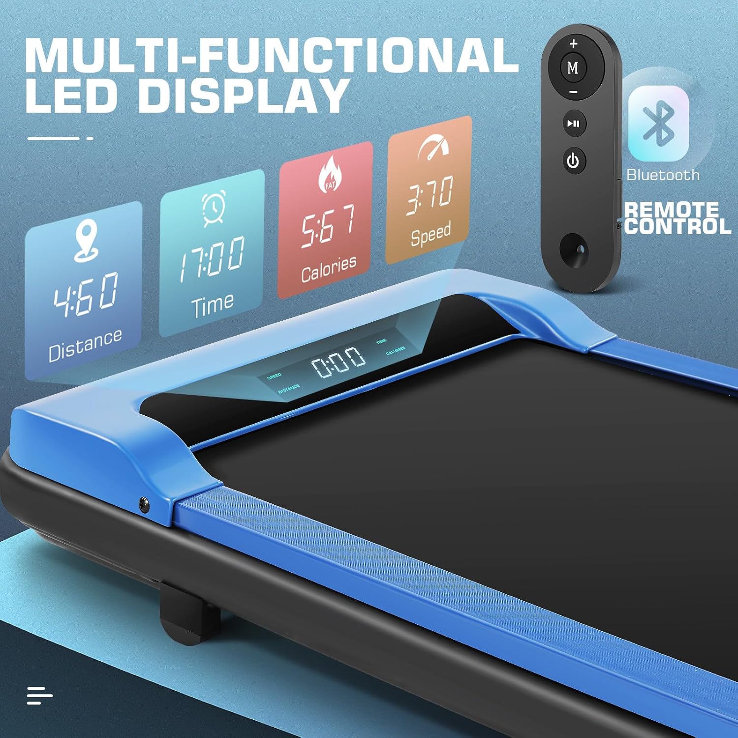 ANCHEER Walking Pad, Max 300 Lbs Capacity