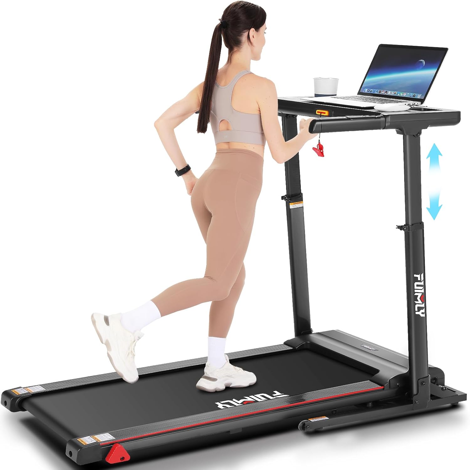 FUNMILY Treadmill with Desk Workstation & Adjustable Height