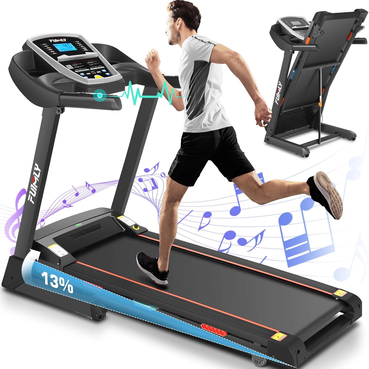 FUNMILY Treadmill with Auto Incline