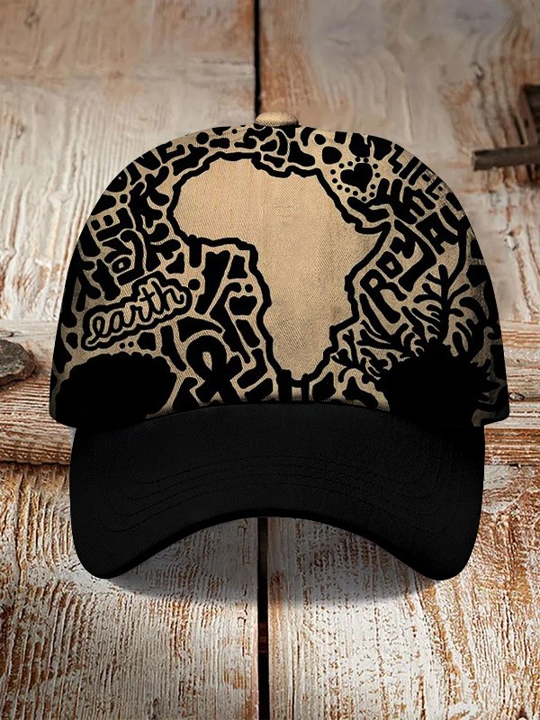 Men's Black Pride African Print Hats-Styleame