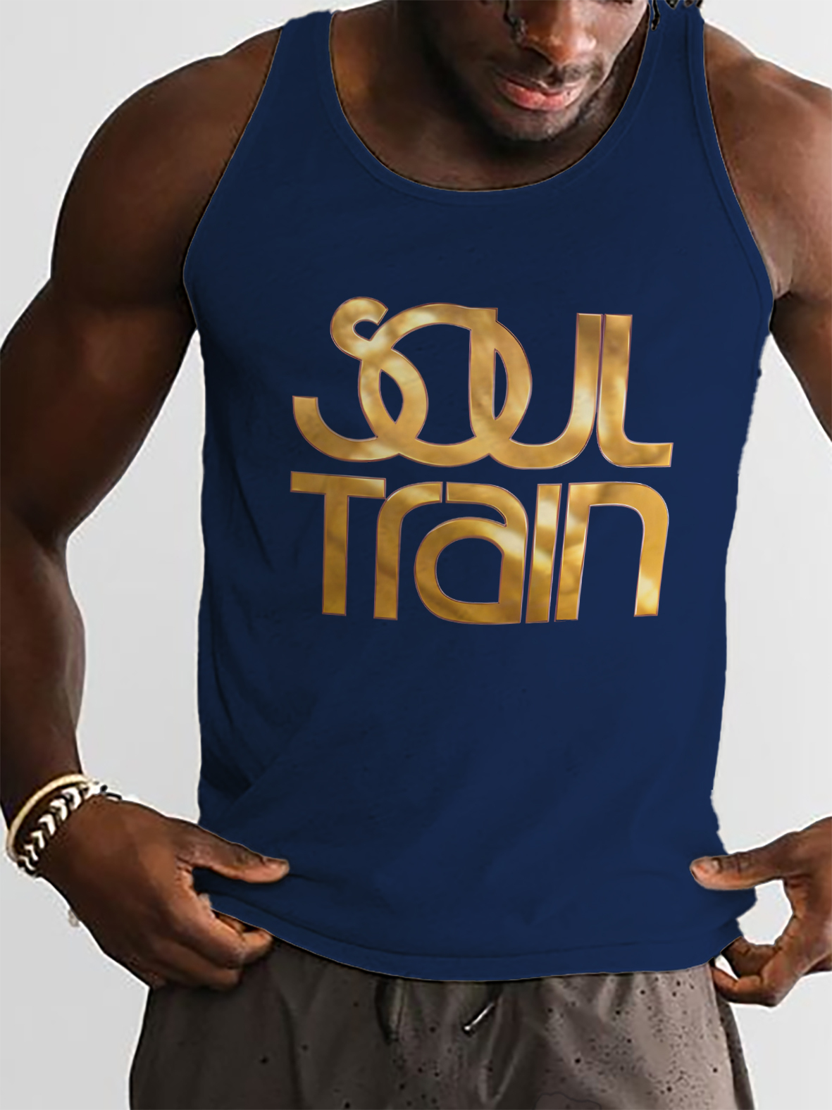 Men's Soul Train Music Art Print Tank Top-Styleame