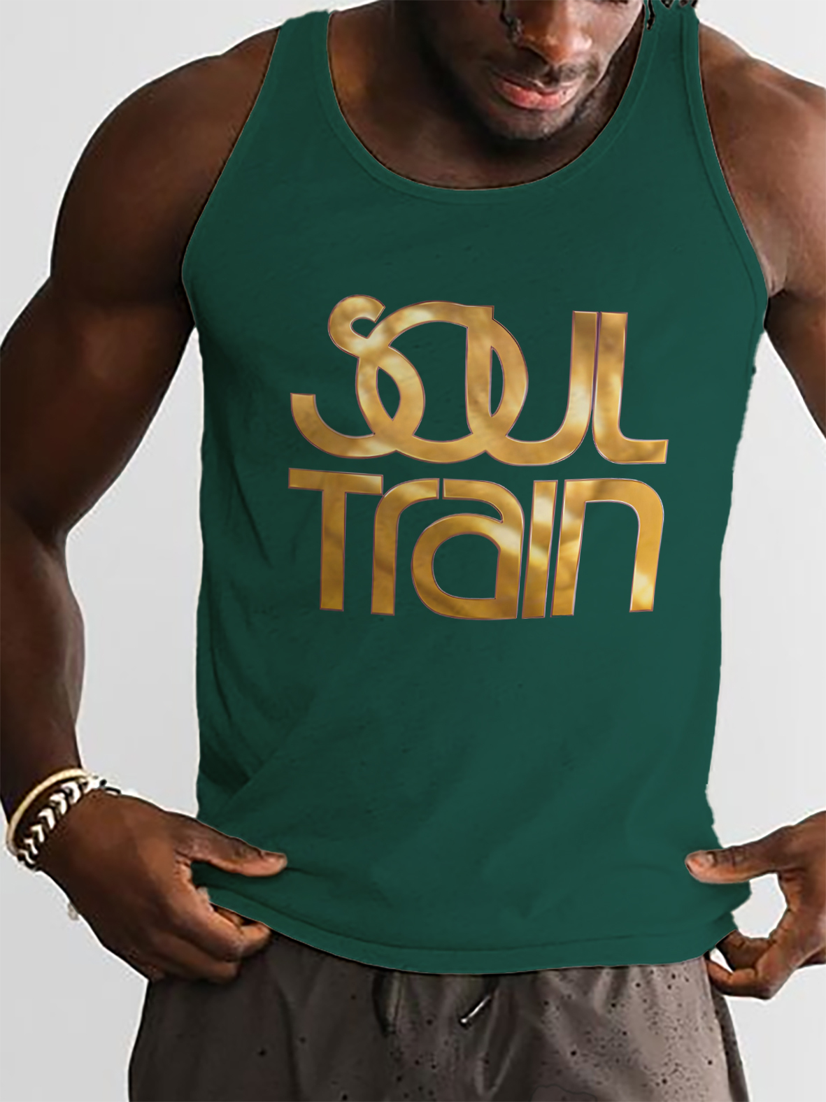 Men's Soul Train Music Art Print Tank Top-Styleame