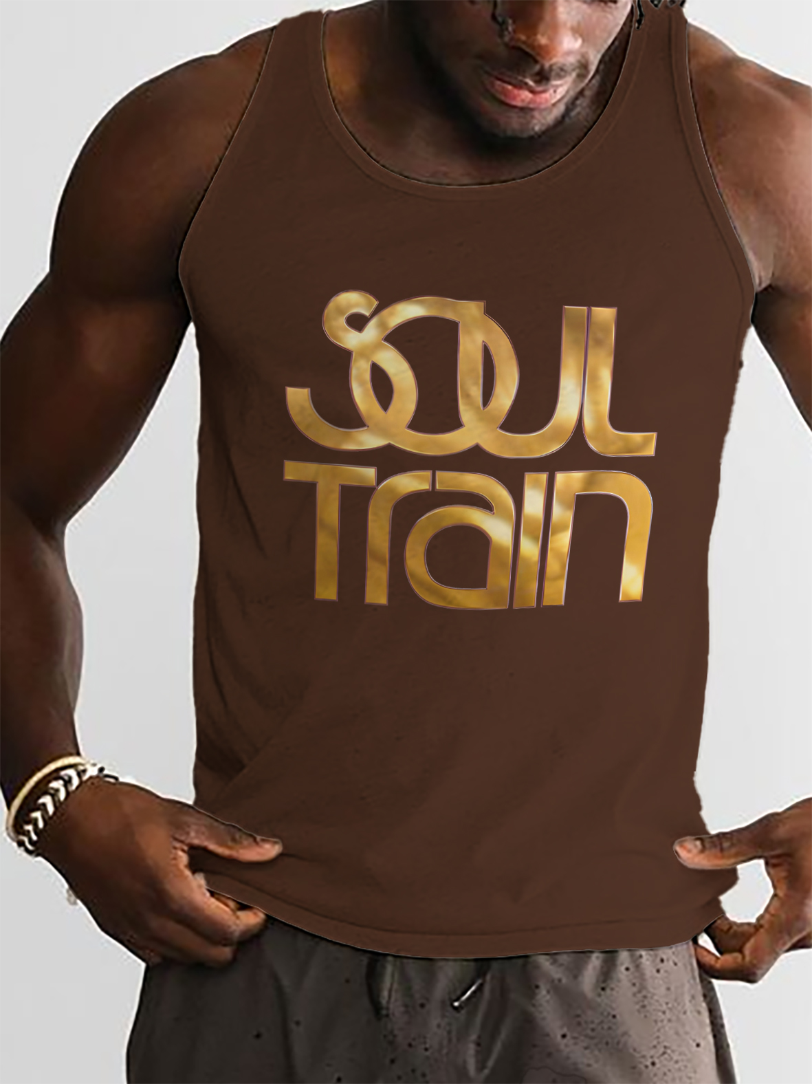 Men's Soul Train Music Art Print Tank Top-Styleame
