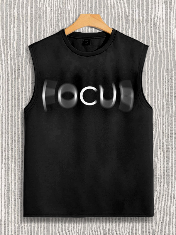 Men's Focus Graphic Print Workout Cotton Tank Top-Styleame
