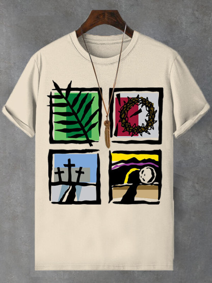 Men's Graphic Pattern Illustration Print Cotton Casual T-Shirt-Styleame