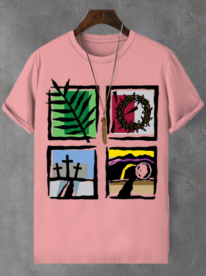 Men's Graphic Pattern Illustration Print Cotton Casual T-Shirt-Styleame