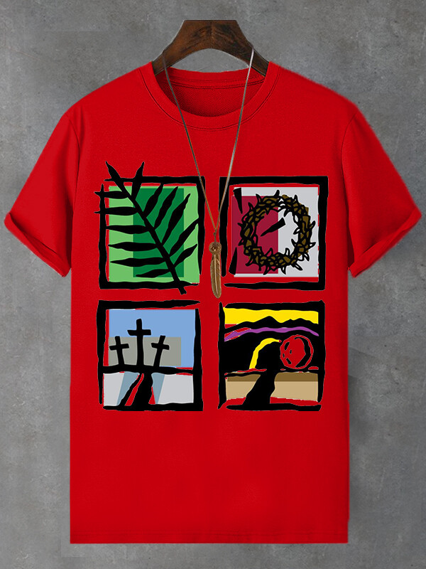 Men's Graphic Pattern Illustration Print Cotton Casual T-Shirt-Styleame