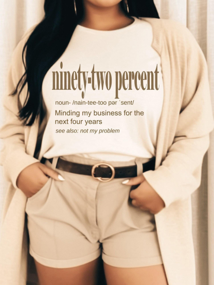 Women's Declaration Of Independence Print Cotton Casual T-Shirt-Styleame