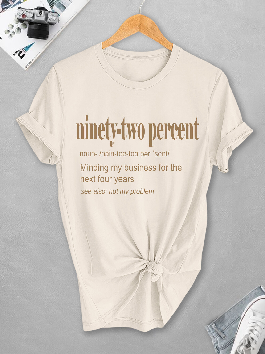 Women's Declaration Of Independence Print Cotton Casual T-Shirt-Styleame