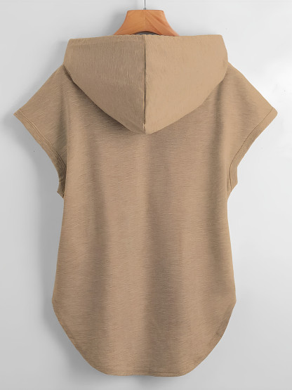 Women's Reading Blessed Afro Girl Print Hooded Tank Top-Styleame