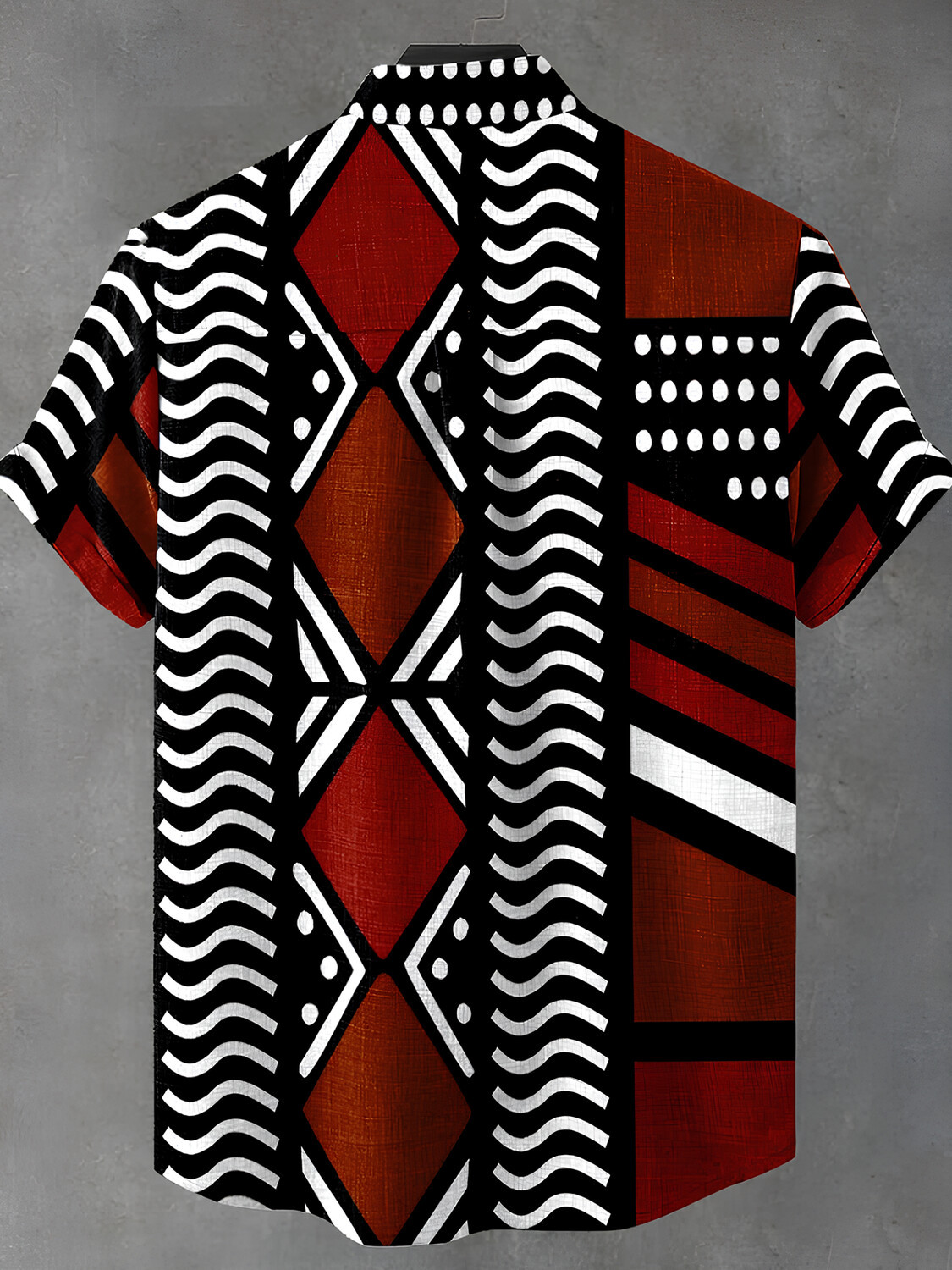 Men's Abstract Stripes Geometric Art Print Casual Shirt-Styleame