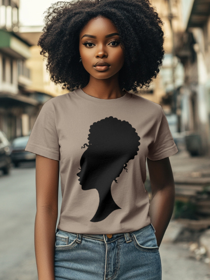 Women's Black Barbie Print Cotton Casual T-Shirt-Styleame