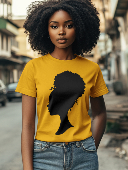 Women's Black Barbie Print Cotton Casual T-Shirt-Styleame