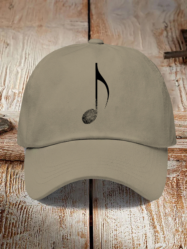 Men's Music Note Fingerprint Art Print Casual Baseball Cap-Styleame