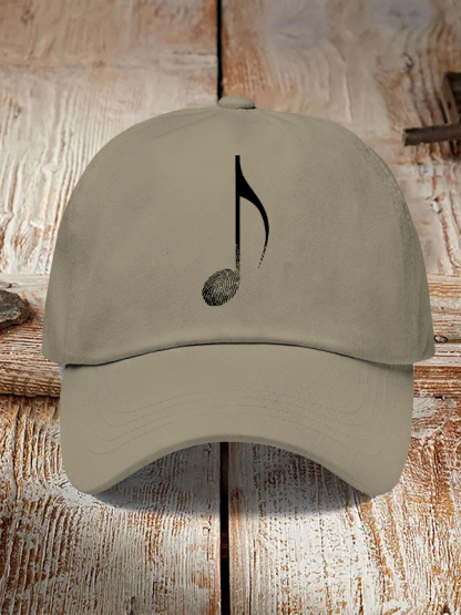 Men's Music Note Fingerprint Art Print Casual Baseball Cap-Styleame