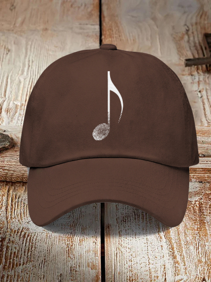 Men's Music Note Fingerprint Art Print Casual Baseball Cap-Styleame