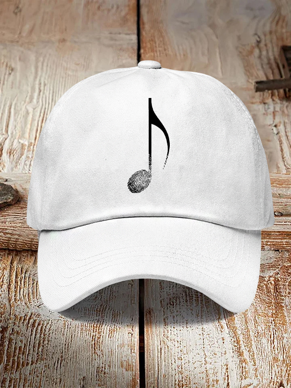 Men's Music Note Fingerprint Art Print Casual Baseball Cap-Styleame