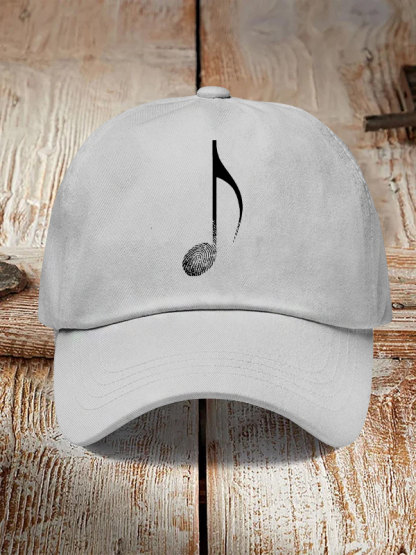 Men's Music Note Fingerprint Art Print Casual Baseball Cap-Styleame
