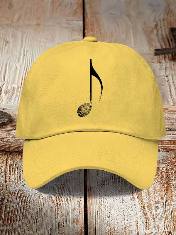Men's Music Note Fingerprint Art Print Casual Baseball Cap-Styleame