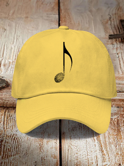 Men's Music Note Fingerprint Art Print Casual Baseball Cap-Styleame