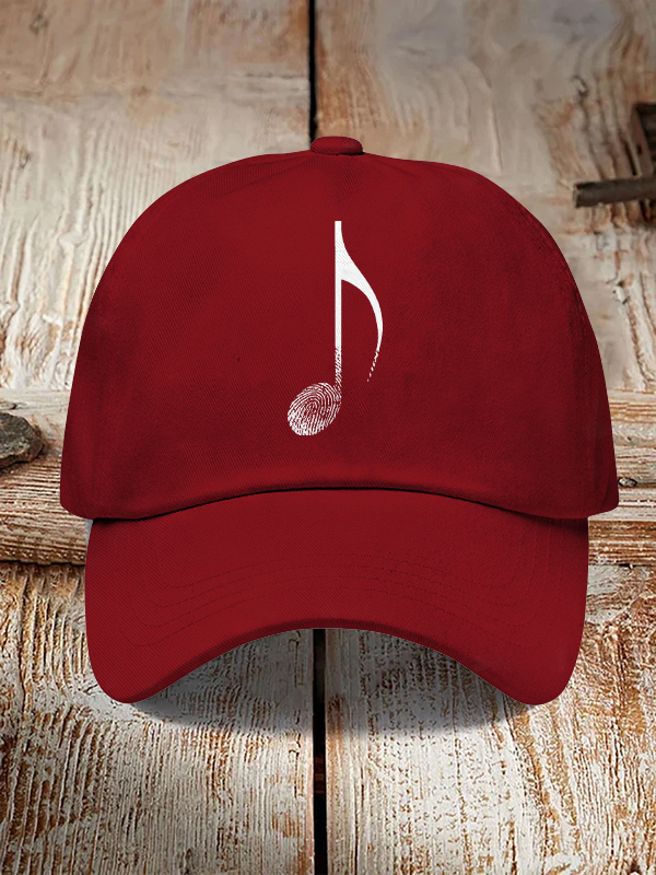 Men's Music Note Fingerprint Art Print Casual Baseball Cap-Styleame