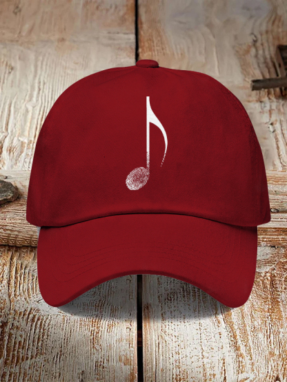Men's Music Note Fingerprint Art Print Casual Baseball Cap-Styleame