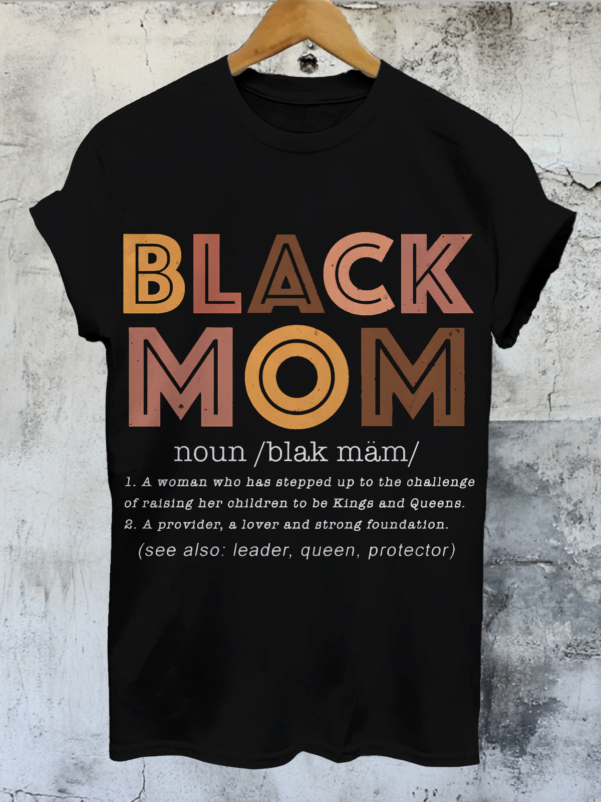 Women's Black Mom Comments Print Cotton Casual T-Shirt-Styleame