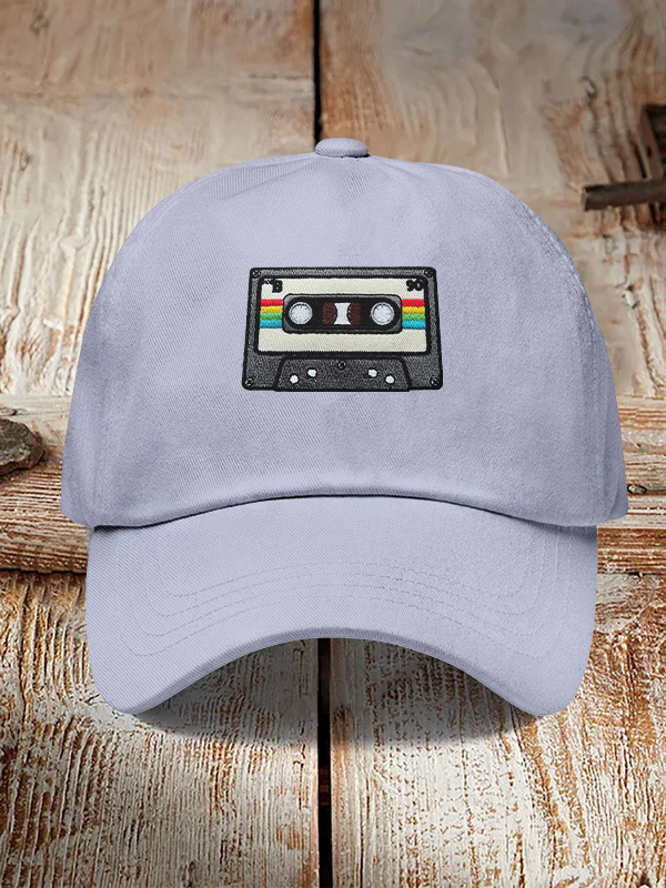 Men's Cassette Embroidery Art Print Casual Baseball Cap-Styleame
