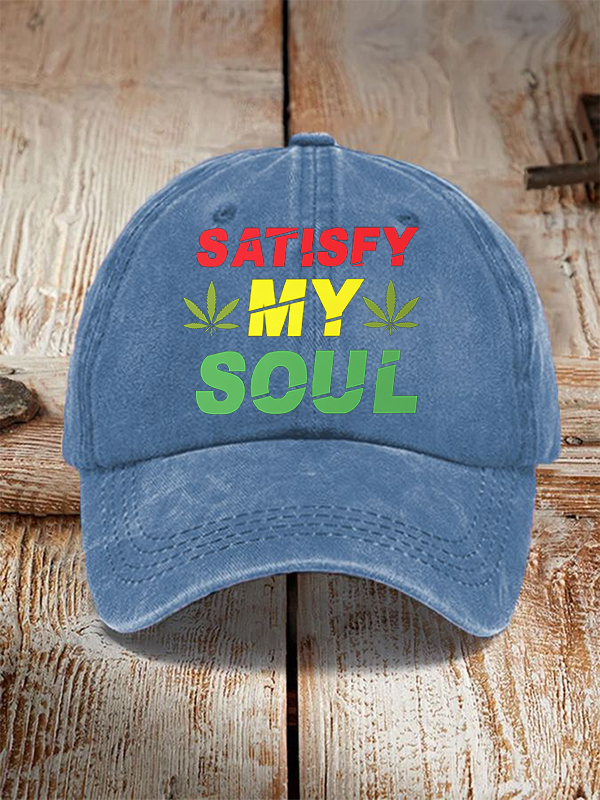 Women's SATISFY MY SOUL Reggae Art Print Casual Baseball Cap-Styleame
