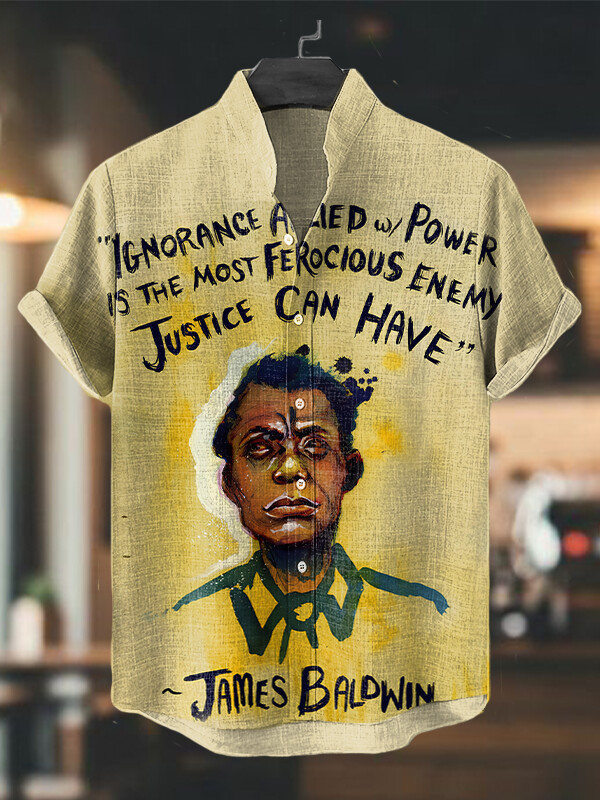 Men's Ignorance Allied Power Is The Most Ferocious Enemy Art Print Casual Shirt-Styleame