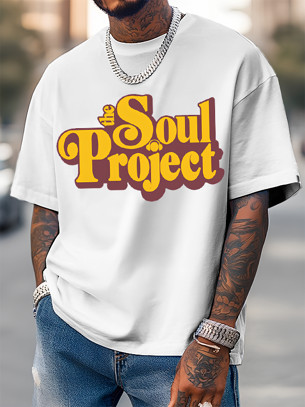 Men's The Soul Project Print Cotton Casual T-Shirt-Styleame