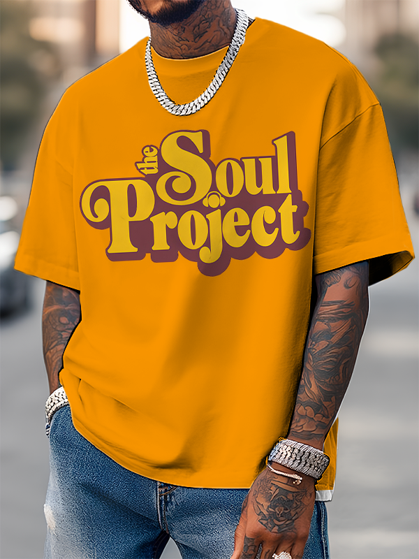 Men's The Soul Project Print Cotton Casual T-Shirt-Styleame